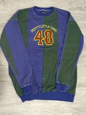 PrettyLittleThing Purple & Green Colorblock Sweatshirt